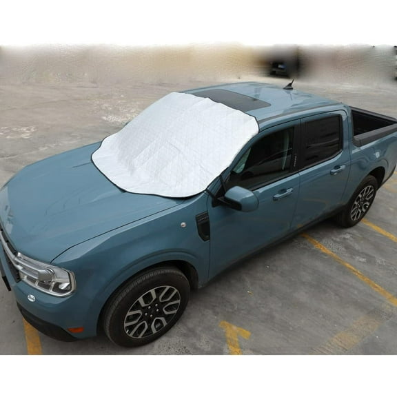 TINKI Windshield Snow Cover Compatible with Ford Maverick 2022, Best for Ice, Frost & Snow Removal - All Weather Winter & Summer Front Window Automotive Covers Sun