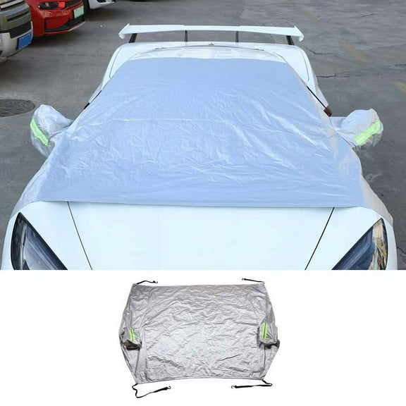 TINKI Windshield Snow Cover Fit for Corvette C8, Front Windshield Cover for Ice and Snow, Auto Extra Thick Windshield Ice Cover Protects Windshield and Wipers From Rain, Sun, Frost