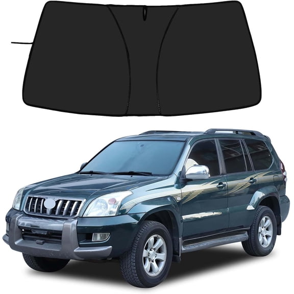 TINKI Windshield Sunshade Fit for Toyota Land Cruiser Prado FJ150 150 2003-2023, Folding Car Sun Shade for Front Window