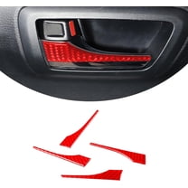 TINKI for Toyot@ Tacoma 2015 2016 2017 2018 2019 2020 2021 2022 2023 Soft Carbon Fiber 3D Sticker Inner Door Handle Trim Interior Car Accessories