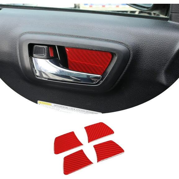 TINKI for Toyot@ Tacoma 2015 2016 2017 2018 2019 2020 2021 2022 Soft Carbon Fiber 3D Sticker Inner Handle Bowl Trim Interior Car Accessories