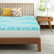 TINKLE WELL 2” Twin Size Gel Memory Foam Mattress Topper Ventilated Soft Mattress Pad
