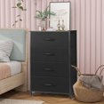 thumbnail image 1 of TINKLE WELL 4-Drawer Dresser for Bedroom, Drawer Dresser Organizer Storage Drawers Fabric Storage Tower, 1 of 7