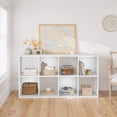 thumbnail image 1 of TINKLE WELL 8-Cube Storage Shelf Organizer, Bookcase with Removable Back Panels, Adjustable White Wood Bookcase for Living Room, Home Office, White, 1 of 9