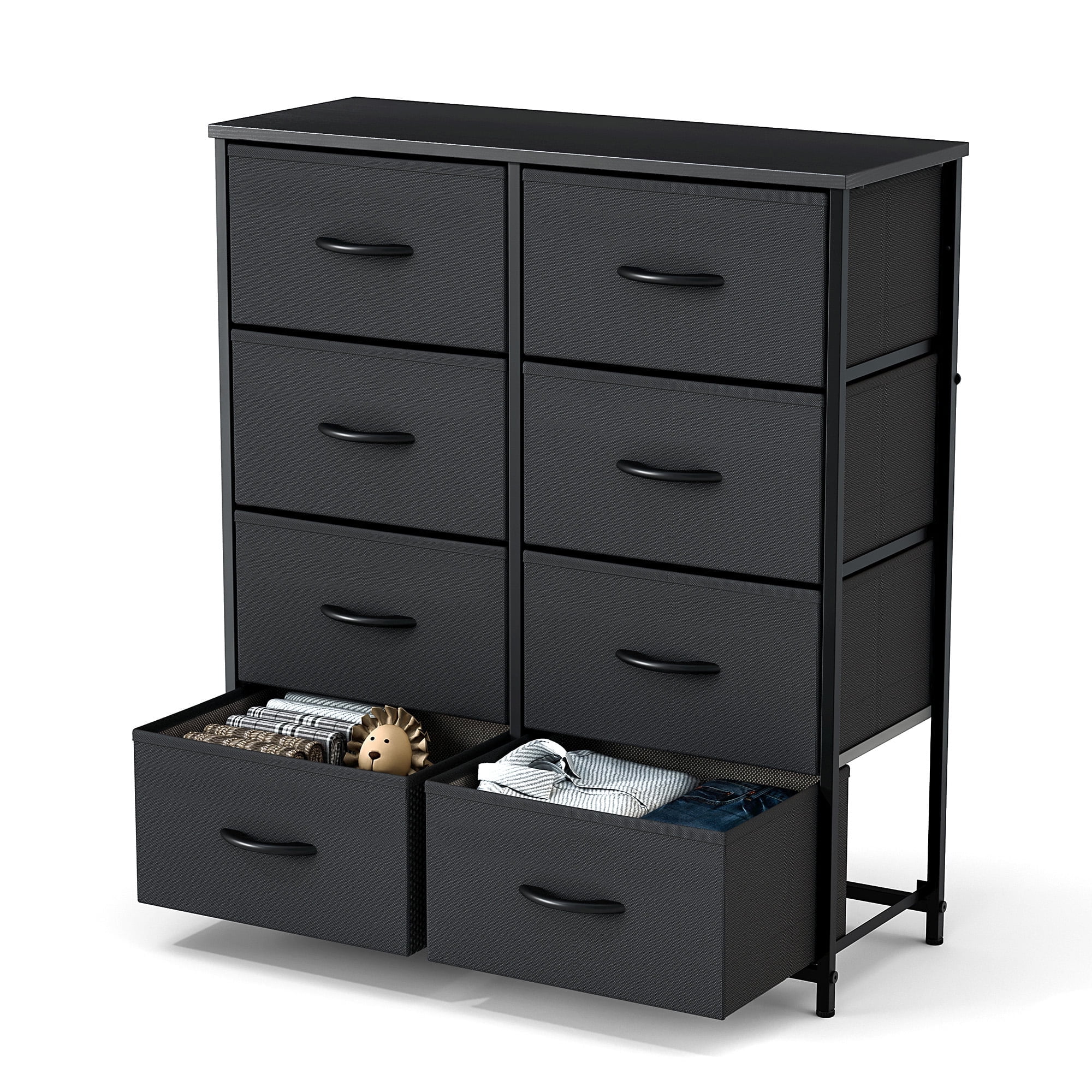 TINKLE WELL 8-Drawer Dresser for Bedroom, Drawer Dresser Organizer Storage Drawers Fabric Storage Tower
