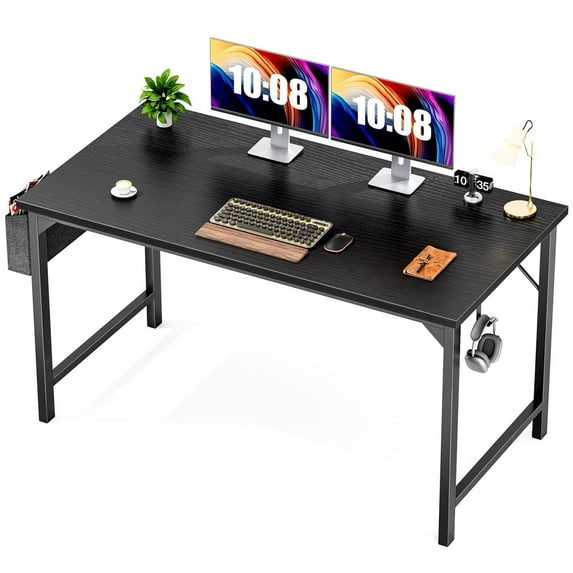 TINKLE WELL Computer Desk Small Office Desk Writing Desks Study Table Modern Simple Style Work Table with Storage Bag for Bedroom-47IN