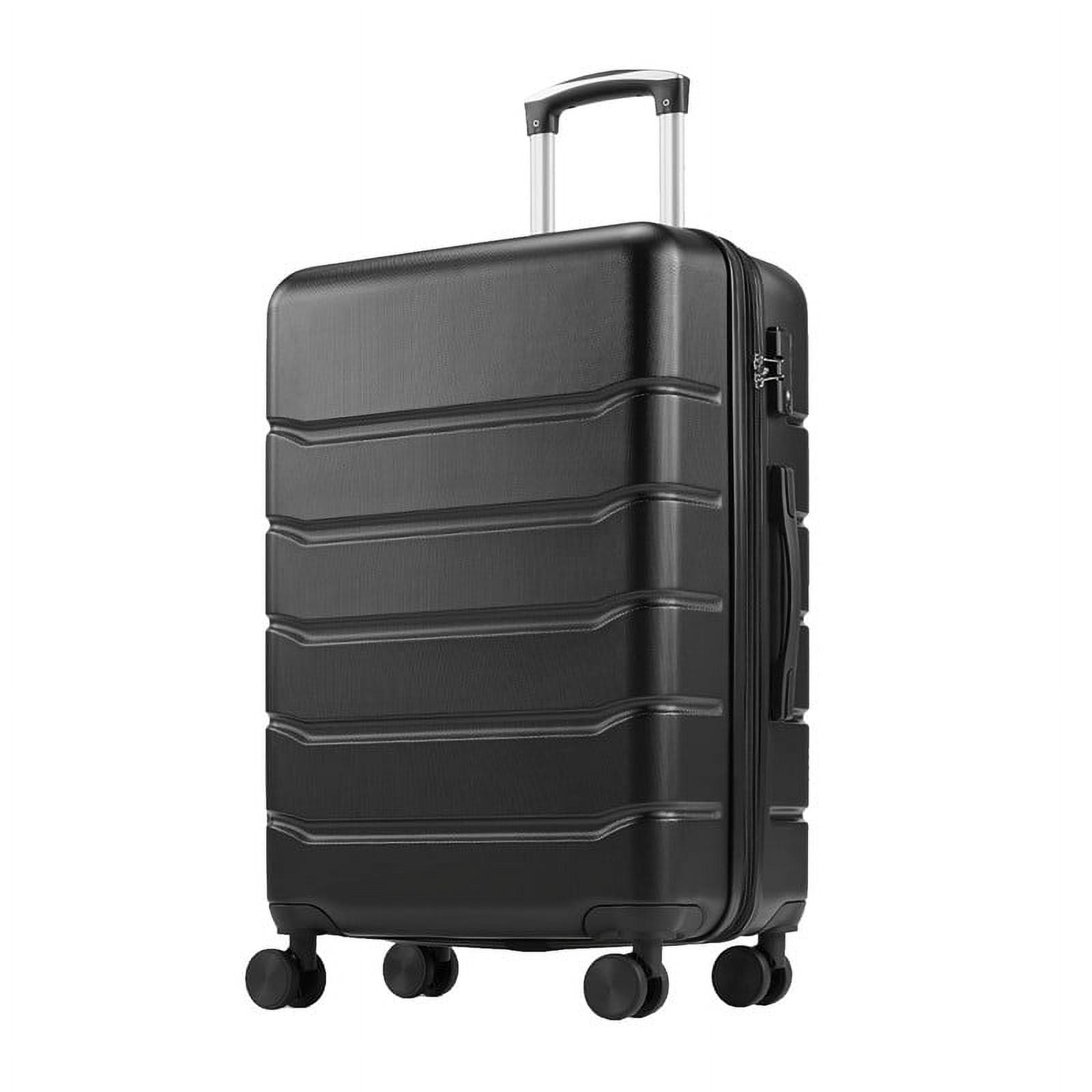 TINKLE WELL Expandable Hardshell Suitcase, 28" Lightweight Carry on Luggage, TSA Lock Hard Shell Luggage with 360° Smooth Spinner Wheels, Black