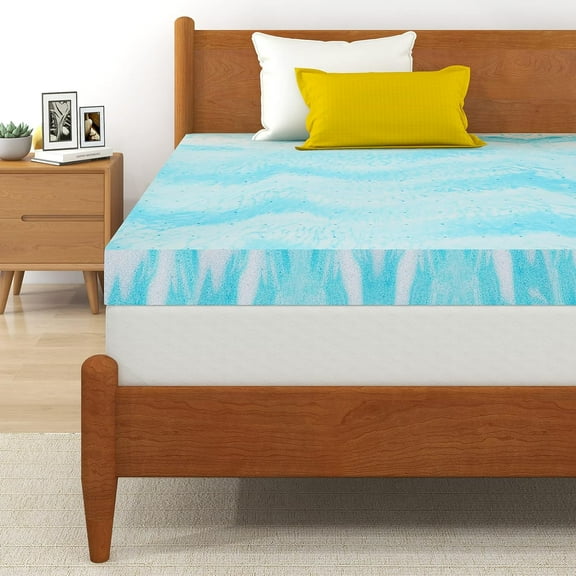 TINKLE WELL Mattress Topper,Twin Gel Memory Foam Mattress Topper, Twin Size for Back Pain-2in