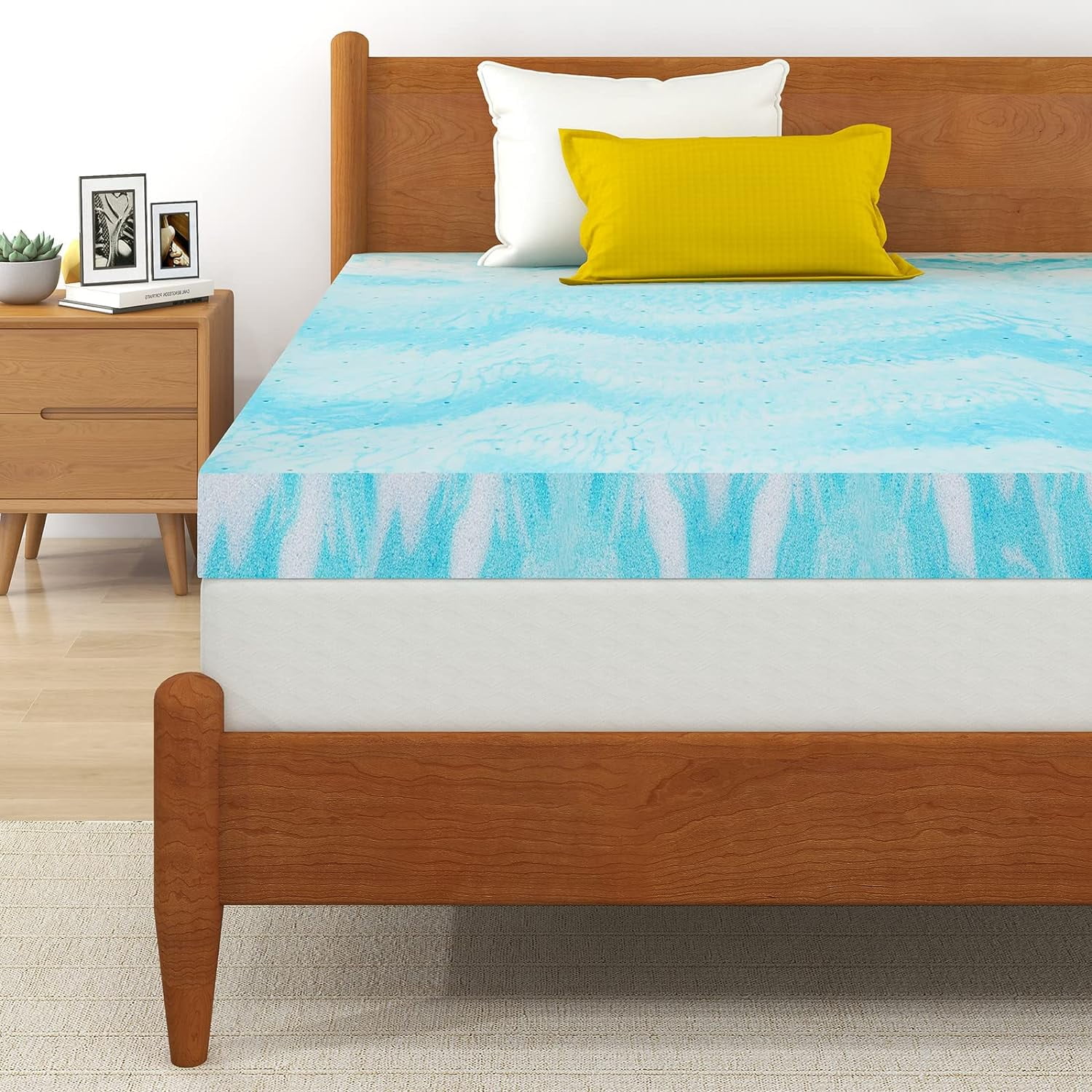 TINKLE WELL Mattress Topper, TwinXL Gel Memory Foam Mattress Topper
