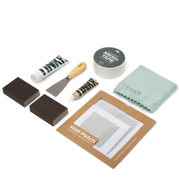 TINKR Wall Patch Kit, 12-Piece All-in-One Wall & Wood Repair Set