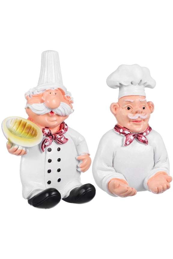 No Drilling Kitchen Hooks Chef Shape Assorted Color Adhesive for Storage 1Pair