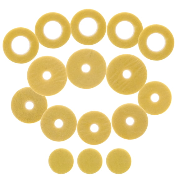 NICEXMAS 1 Set Beige Felt Flute Pads Open Hole Replacement Parts for Flute Accessories Home Use