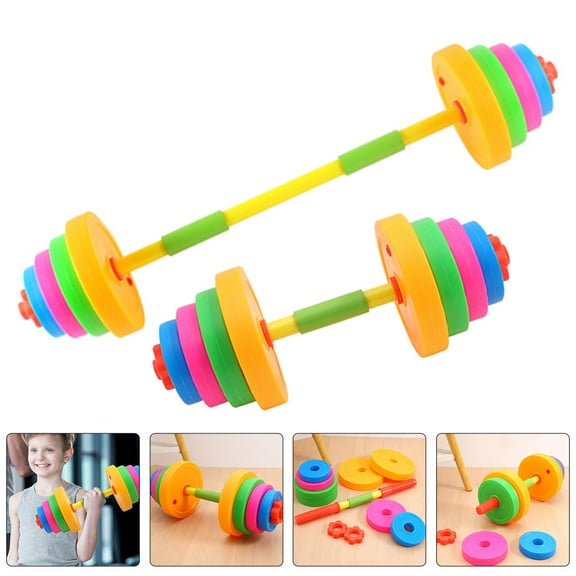 TINKSKY 1 Set Plastic Dumbbells Kids Dumbbell Set Adjustable Weight for Kindergarten Activities