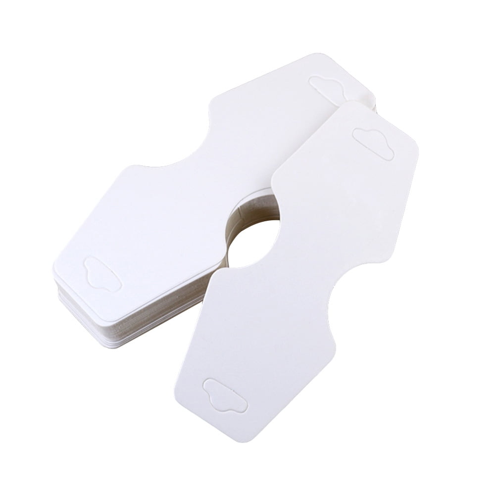 TINKSKY 100pcs Blank Kraft Paper Necklace Display Cards Bracelet Display Cards Jewelry Display Hanging Holders White Walmart