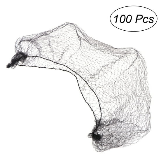 TINKSKY 100pcs Hair Nets Invisible Elastic Mesh (Black)