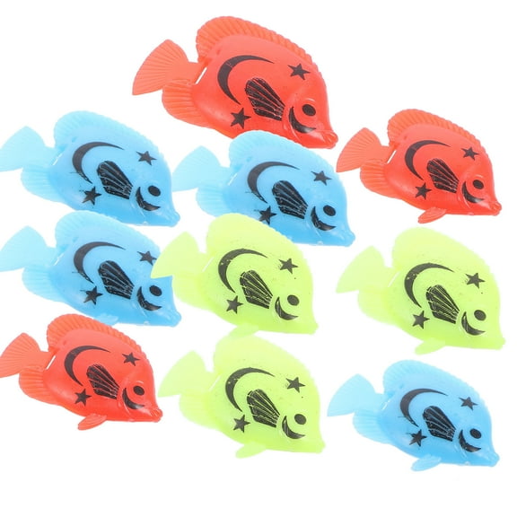IMIKEYA 10pcs Simulated Fish for Aquarium Use Plastic Fish Aquarium Decor Assorted Color