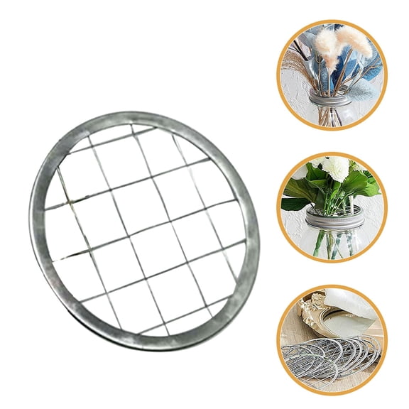 NICEXMAS 10Pcs Metal Flower Grid Jar Insert for Floral Arrangement Vase Holder