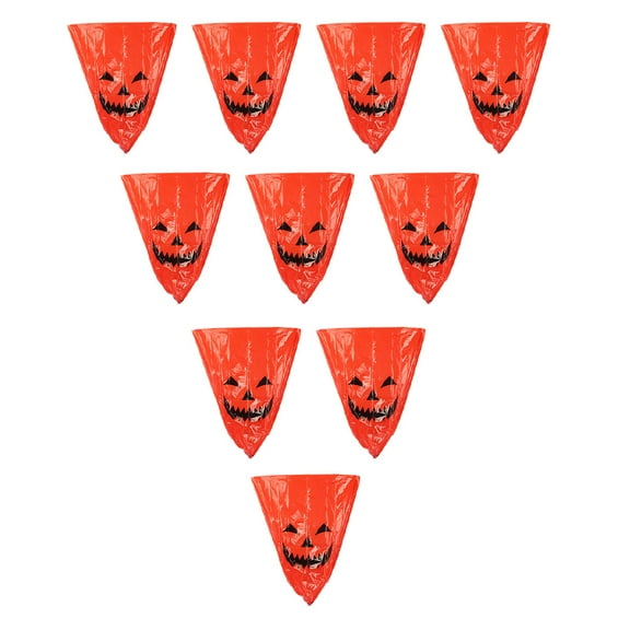 NICEXMAS 10Pcs Leaf Fall Bag in Black PE for Garden Use Theme