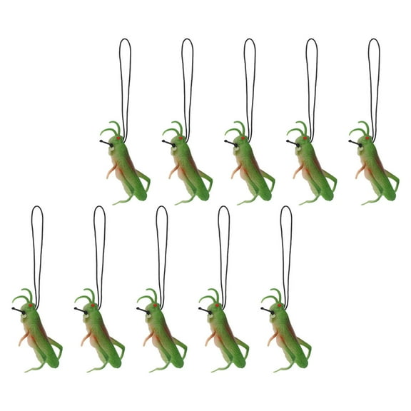 TINKSKY 10-Pack Realistic Green Grasshopper Figurines Made of for Science Experiments and Educational Teaching Aids