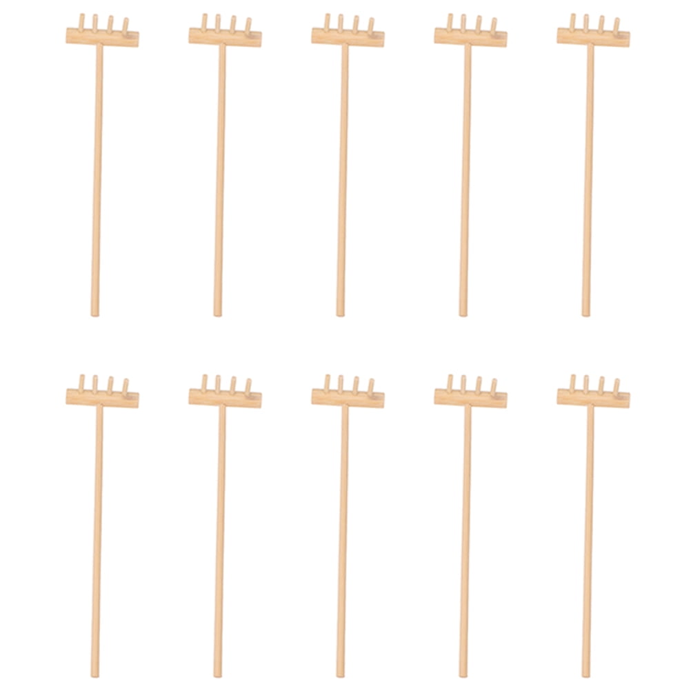 TINKSKY 10pcs Unique Zen Garden Rake Durable Bamboo Tea Art Garden ...