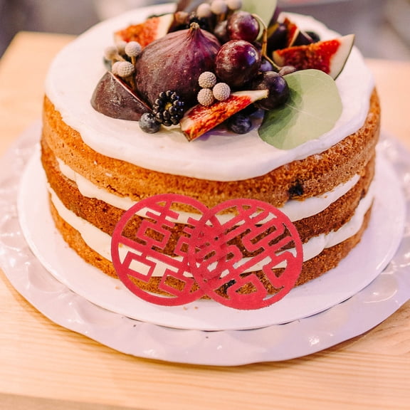 NICEXMAS Romantic Red Chinese Confetti Nonwoven for Weddings and Parties 120Pcs