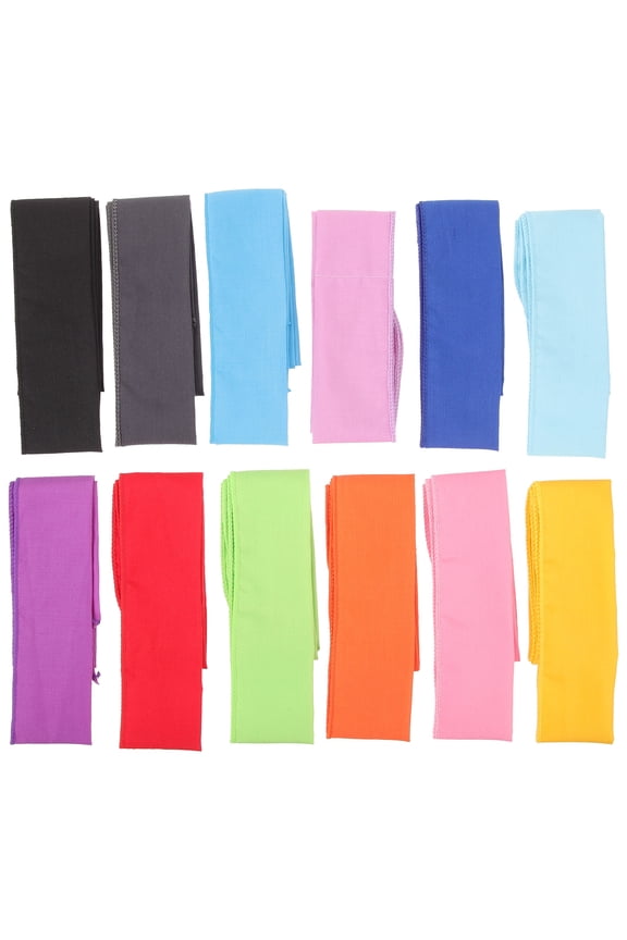 12Pcs Breathable Cooling Neck Scarves for Sports Yoga Running with Polyester Cotton