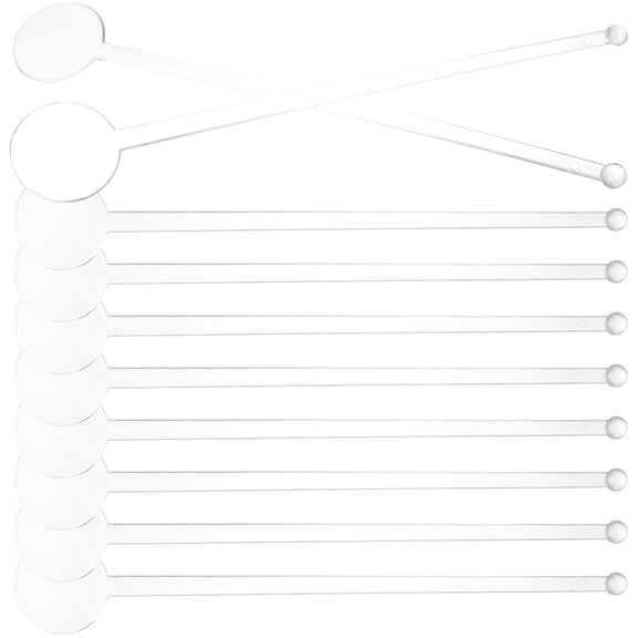 NICEXMAS Transparent Plastic Bar Stirring Rods, Reusable Cocktail Mixers, 160Pcs