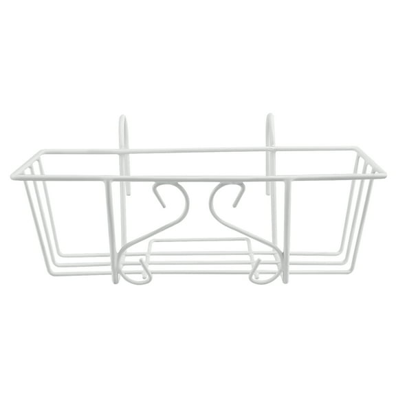 NICEXMAS 1Pc White Hanging Plant Rack Iron Flowerpot Holder for Windowsill Use