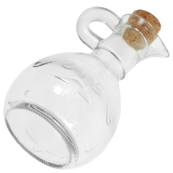 NICEXMAS Transparent Glass Oil Dispenser Bottle with Spout for Kitchen Storage and Vinegar