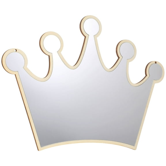 NICEXMAS 1Pcs Mirror Wall Stickers Acrylic Water Resistant Crown Shape Decorative Parents Children Playroom
