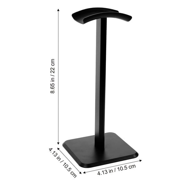 IMIKEYA Black Aluminum Alloy Headset Stand with Anti Skid Base for Desktop Storage