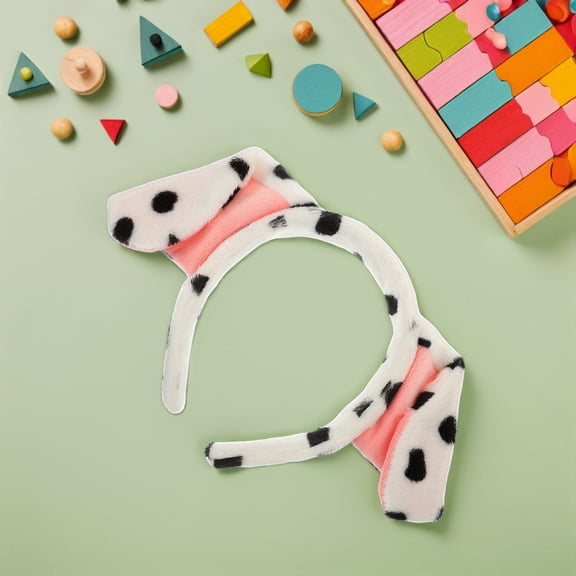 TINKSKY 1Set Dalmatian Dog Ears Headband for Cosplay Parties and Daily Use Headdress Accessory