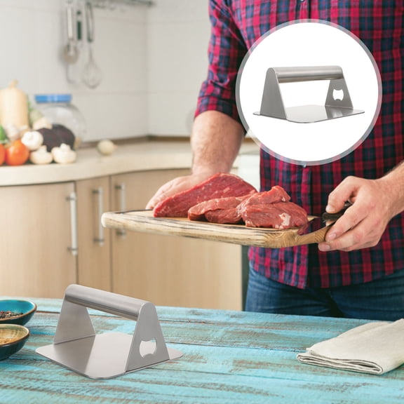 NICEXMAS 1Pc Stainless Steel Pastry and Meat Pressing Tool with Bottle Opener Kitchen Gadget