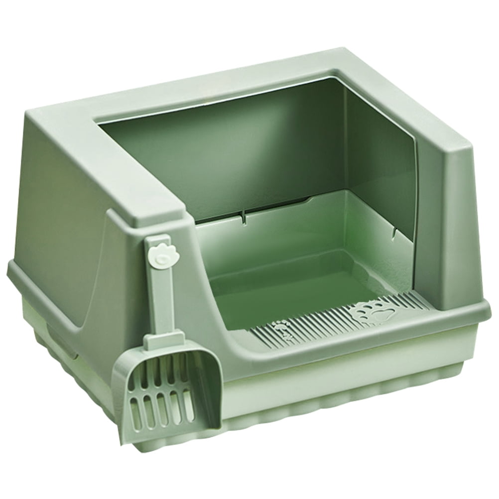 One Container Cat TINKSKY 1set Semi Enclosed Cat Litter Box Litter Container For Cats And ...