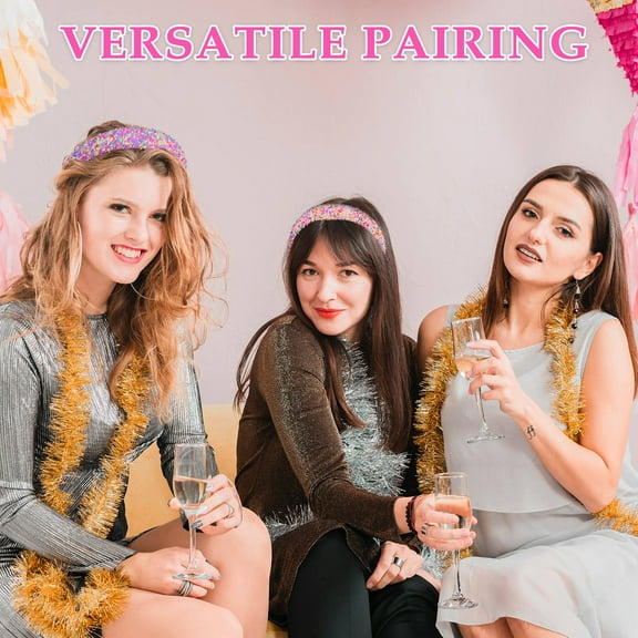 TINKSKY 2 Pcs Glitter Headband Multi Sponge Hair Accessory For Spa