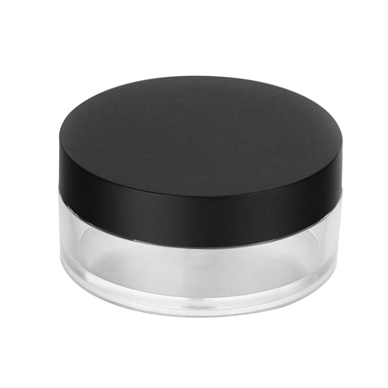 TINKSKY 20G Empty Powder Case Loose Powder Container Makeup Case Travel Kit  Plastic Cosmetic Powder Make-up Sponge Holder with Mirror