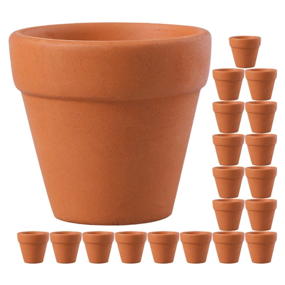 NICEXMAS Nicexmas Small Clay Pots Chocolate Decorative for Home 20Pcs