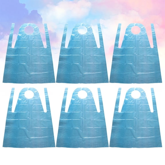NICEXMAS Nicexmas Disposable Sleeveless Apron Blue Waterproof for Kitchen 20Pcs