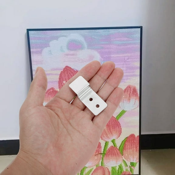 NICEXMAS 20Pcs Stainless Steel Shelf Brackets Picture Frame Fasteners for Home Use