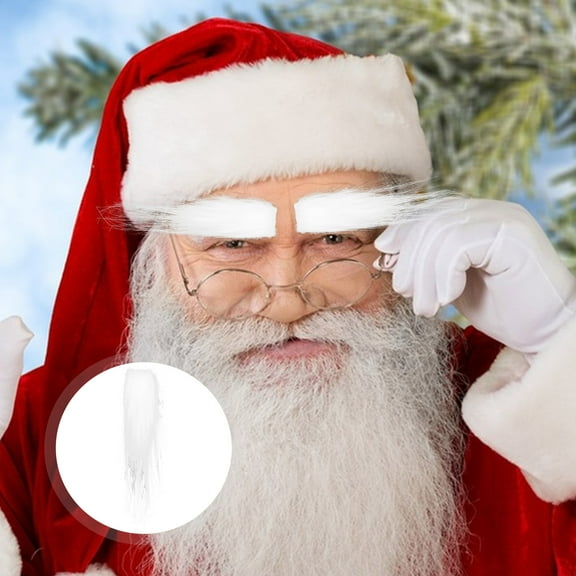 IMIKEYA Fake Bushy Eyebrows White Long Pile 2Pcs