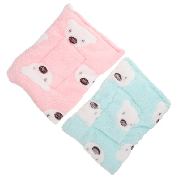 NICEXMAS 2Pcs Hamster Winter Sleeping Pad Cozy Small Animal Nest Cushion Assorted