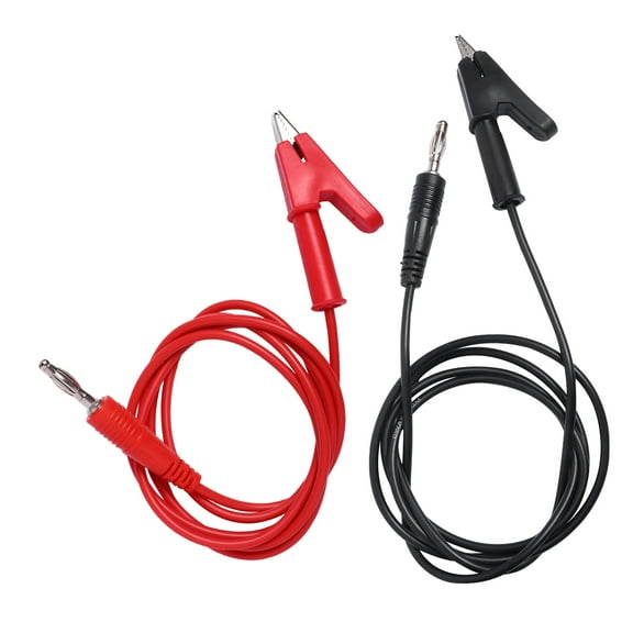 NICEXMAS 2Pcs Test Line Wire with Banana Plug to Clip for Car Use 18Awg Copper Wire