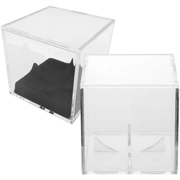 NICEXMAS 2Pcs Tabletop Baseball Display Case with Thickened Acrylic for Practical Use