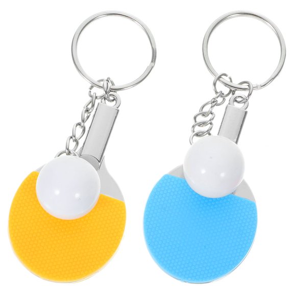 NICEXMAS 2Pcs Sports Themed Keychains Blue Aluminum Alloy Decorative Hanging Accessories for Keys