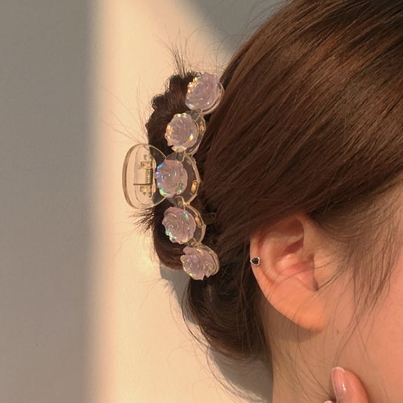 NICEXMAS 2pcs Hair Claw Clips Women Pink Claw Shape Decorative Accessories For Party