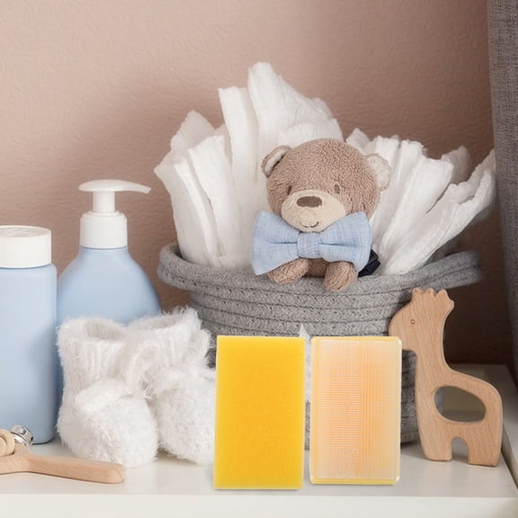 NICEXMAS Brushes Infant Bath Tool Sponge Therapists Bath Time 2pcs