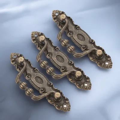 TINKSKY 3 Sets Zinc Alloy Metal Pull Handles for Kitchen Cabinets, Ideal for Home Improvement Projects