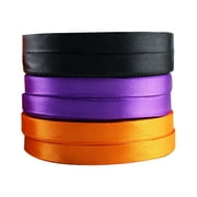 TINKSKY 3pcs 1cm Halloween DIY Decorative Ribbon Silk Gift Ribbon Ribbon Packaging Straps Black Orange Purple