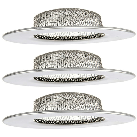 NICEXMAS 3Pcs Kitchen Bathroom Stainless Steel Drain Cover Hair Catcher