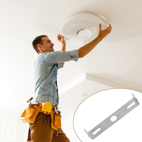 NICEXMAS light mounting brackets Half Light Holder Silver Great For Wall Lamps 4 Sets